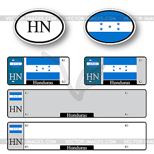 Honduras auto set - vector clip art