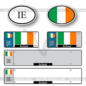 Ireland auto set - vector clipart