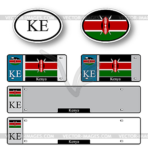 Kenya auto set - vector clipart