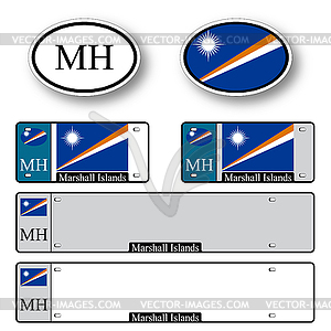 Marshall islands auto set - vector clipart / vector image