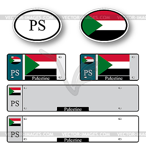 Palestine auto set - vector image