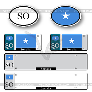 Somalia auto set - vector image