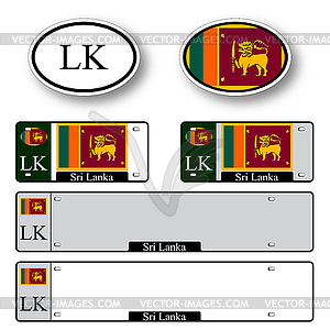 Sri lanka auto set - vector image