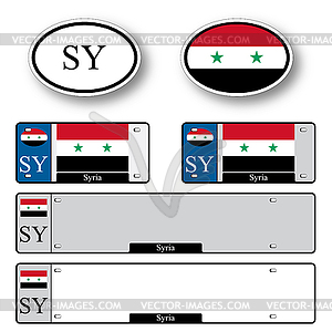 Syria auto set - vector clipart