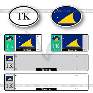 Tokelau auto set - vector clip art