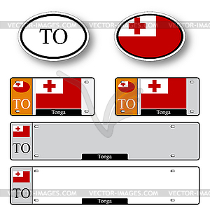 Tonga auto set - vector clipart