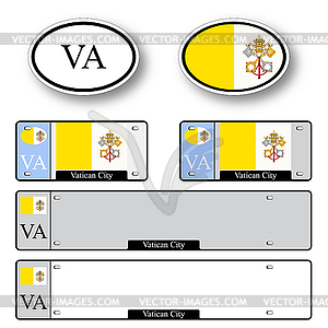 Vatican city auto set - vector clipart