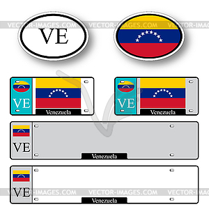 Venezuela auto set - vector clip art