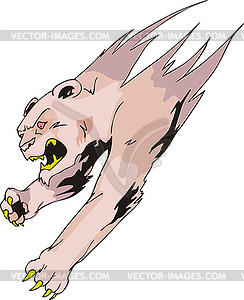 Powerful cougar flame - vector image