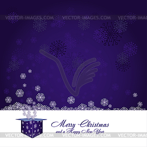 Blue christmas background - vector EPS clipart