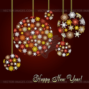 New Year `s card - vector clip art