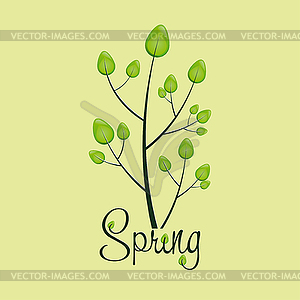 Spring tree - vector image