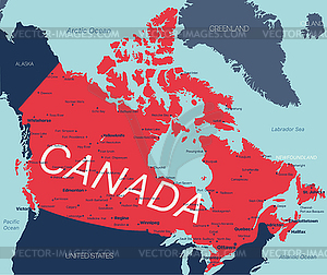 Canada editable map - vector clipart