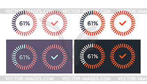 Set of simple loading icons - vector clip art