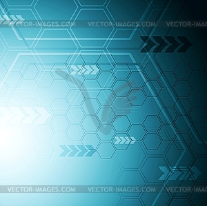 Blue hi-tech abstract background - vector image