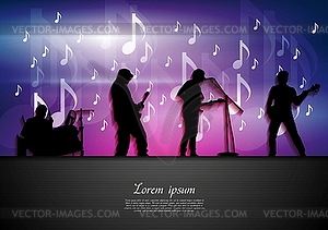 Music rock party abstract background - vector image