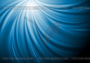 Abstract blue swirl wave background - vector image