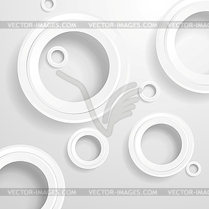 Abstract grey paper circles background - vector clipart