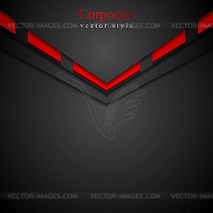 Dark modern corporate arrow design - vector image