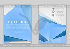 Abstract blue minimal tech flyer design - vector clip art