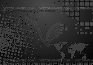 Dark abstract tech background - vector image