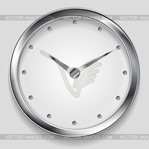 Abstract metallic clock design - vector EPS clipart