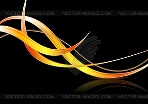 Glowing abstract waves - color vector clipart