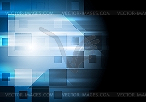 Ярко-синий элегантный технический фон - векторное изображение клипарта