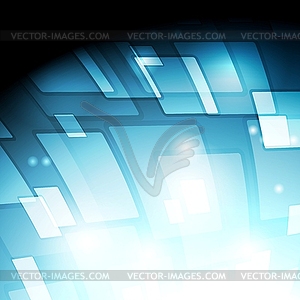 Blue squares tech abstract background - vector image