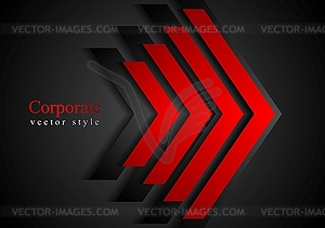 Red arrows geometry corporate background - vector image