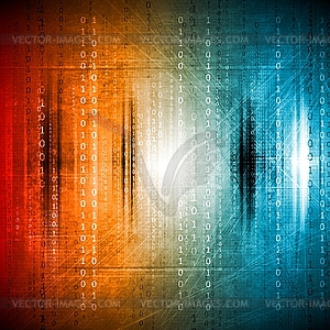 Grunge colorful hi-tech background - vector image