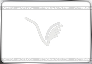 Abstract metallic silver frame - vector image