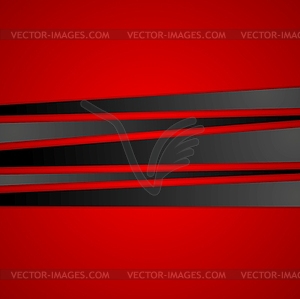 Black stripes on red background - vector image