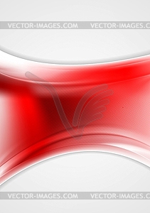 Red abstract wavy background - vector clip art