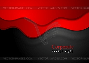 Dark abstract smooth waves background - vector image