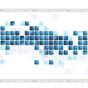 Blue tech squares - vector image