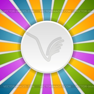 Circle and rays. Rainbow colors - vector clipart