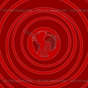 Red flat minimal tech background - vector clip art