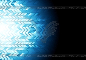 Hi-tech geometric dark blue background - vector image