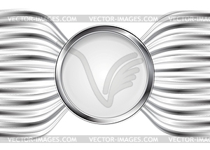 Abstract silver metal background - vector clipart