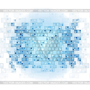 Blue tech squares - vector clipart