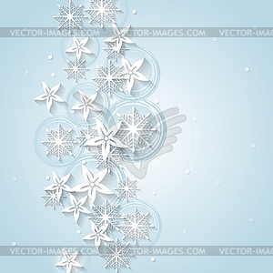 Light blue Christmas background with winter - vector clipart