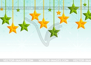 Christmas background with stars - vector clip art