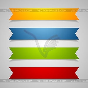 Set of label ribbons - vector EPS clipart