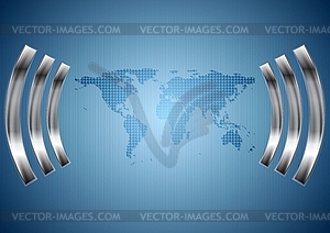 Blue technology background - vector image