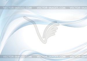 Abstract shiny light blue wave background - vector clipart