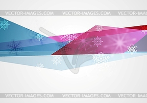 Concept tech winter Christmas background - color vector clipart