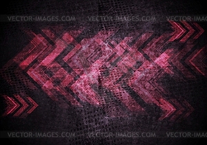 Grunge tech background with arrows - vector image