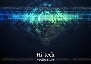 Grunge abstract technology background - vector image