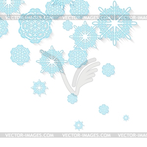 Blue snowflakes - vector image